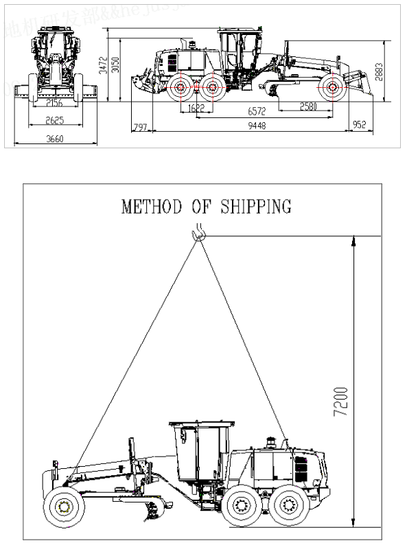 Габариты АВТОГРЕЙДЕРА XCMG GR256