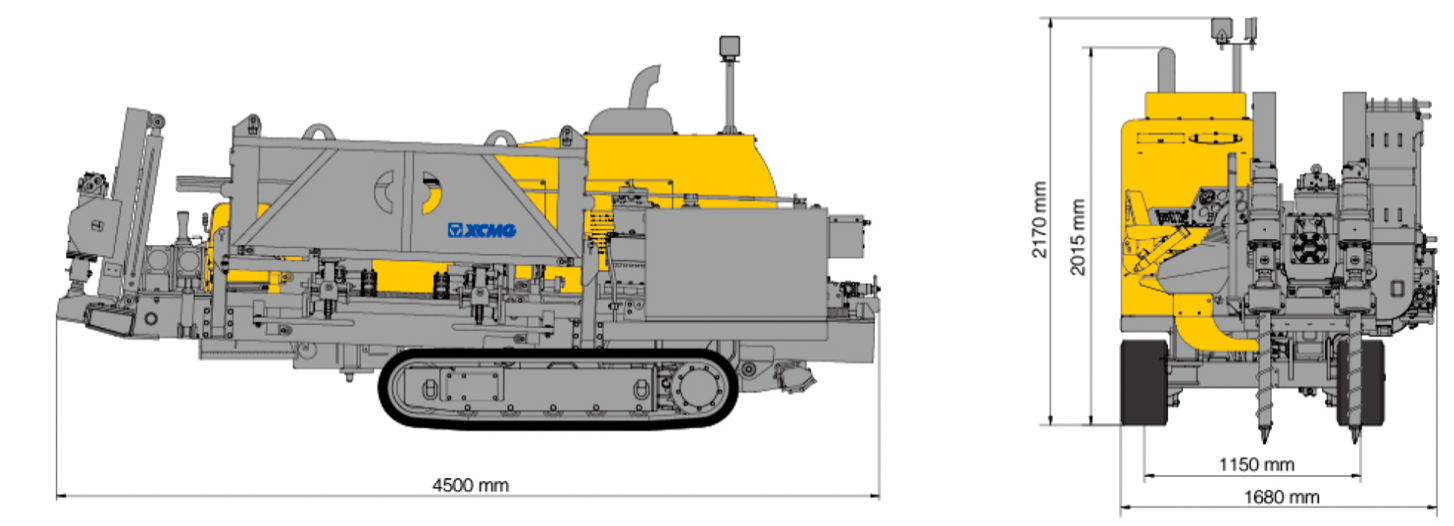 Габариты XCMG XZ120E